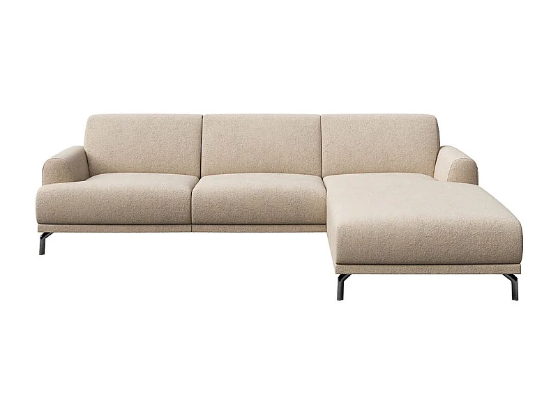 Canapé d'angle droit Puzo beige
