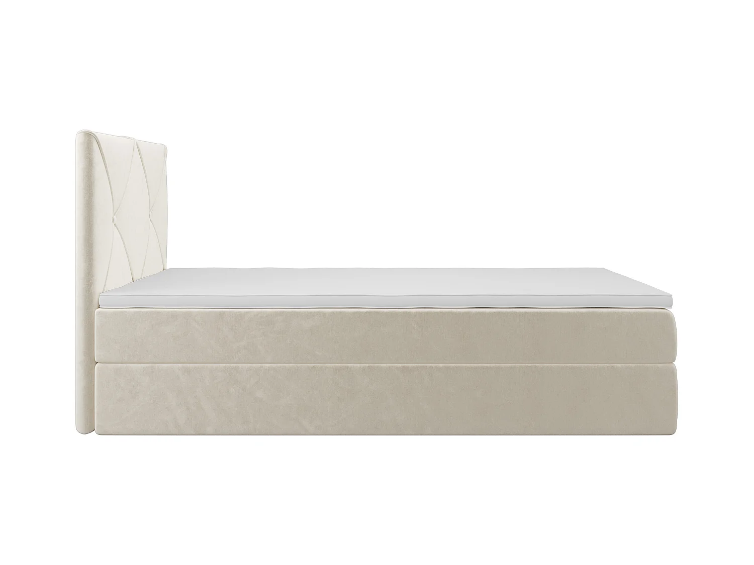 BEDANTE Lit boxspring ALTEA 80x200 Monolith 02 crème lit coffre lit simple lit d’hôtel