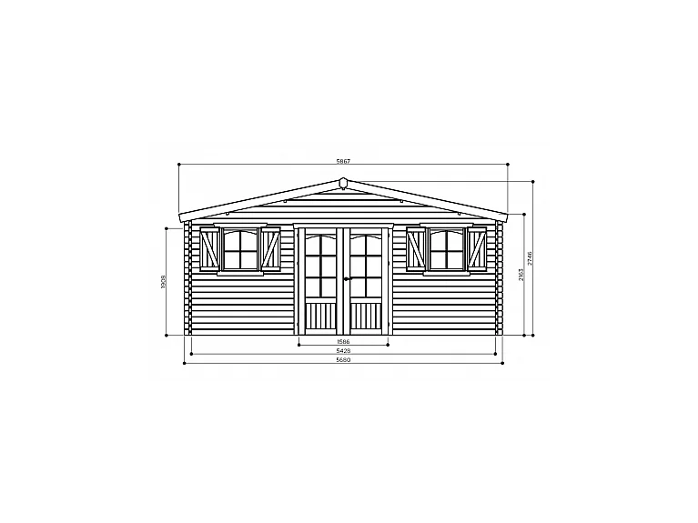 Abri de jardin en bois - 5680 x 3880