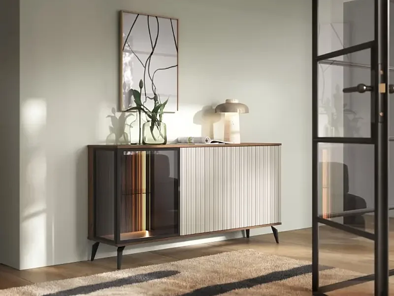 Aparador AMBIHOME RAVEN - Caxemira/Noz, C154xP39xA80cm