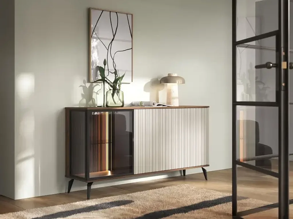 Aparador AMBIHOME RAVEN - Caxemira/Noz, C154xP39xA80cm