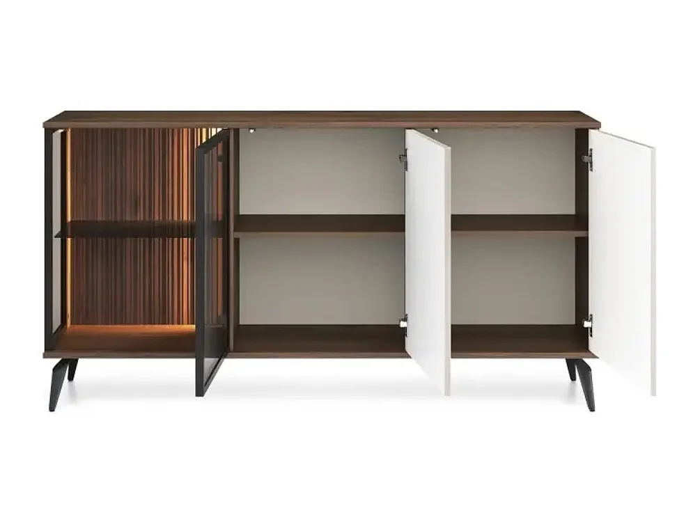 Aparador AMBIHOME RAVEN - Caxemira/Noz, C154xP39xA80cm