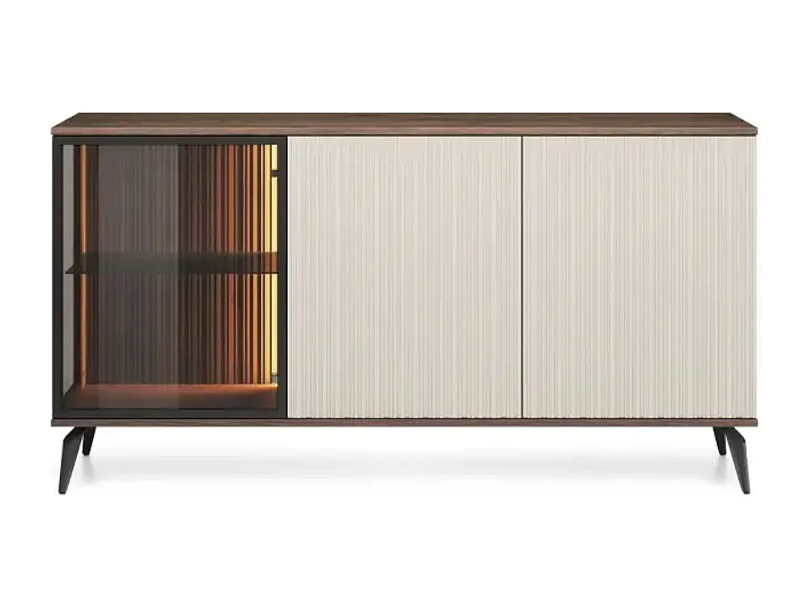 Aparador AMBIHOME RAVEN - Caxemira/Noz, C154xP39xA80cm