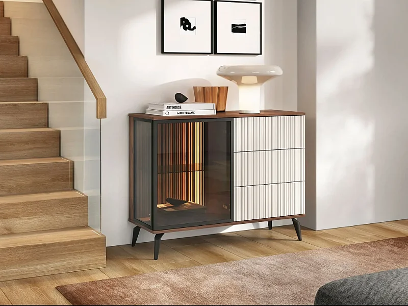 Cómoda AMBIHOME RAVEN - Caxemira/Noz, C103xP39xA80cm