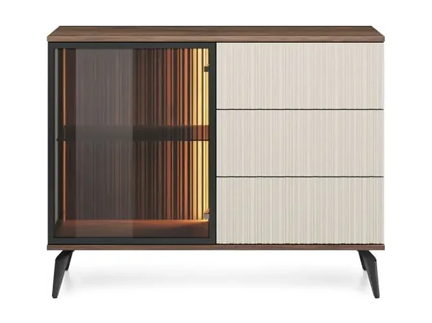 Cómoda AMBIHOME RAVEN - Caxemira/Noz, C103xP39xA80cm