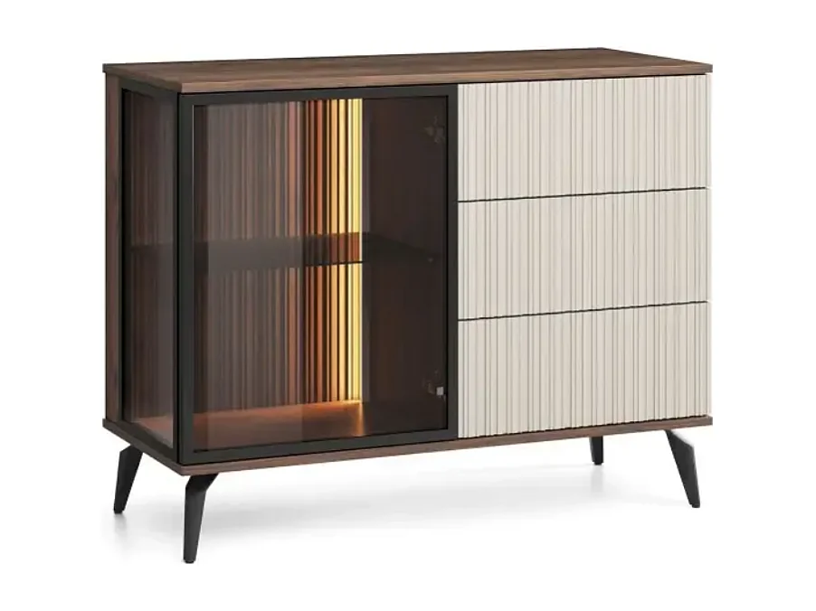 Cómoda AMBIHOME RAVEN - Caxemira/Noz, C103xP39xA80cm