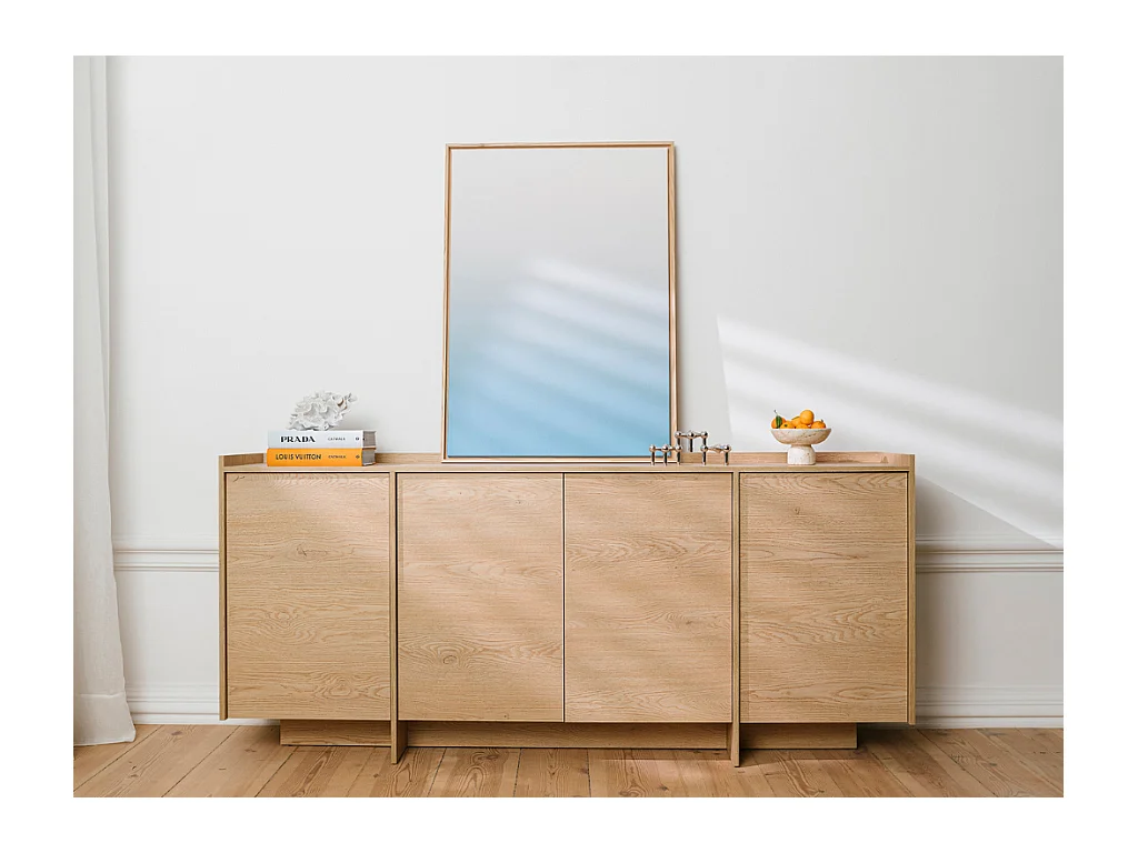 Aparador AMBIHOME JANDI - Carvalho claro, C200xP38xA90cm