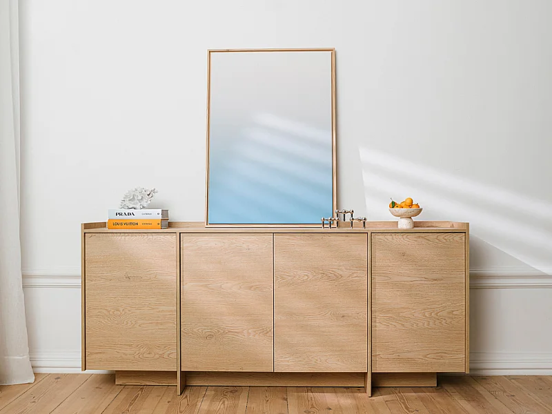 Aparador AMBIHOME JANDI - Carvalho claro, C200xP38xA90cm