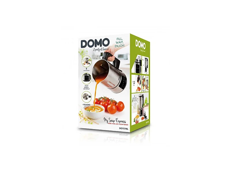 DOMO beheizter Mixer – 6 Programme – Edelstahl