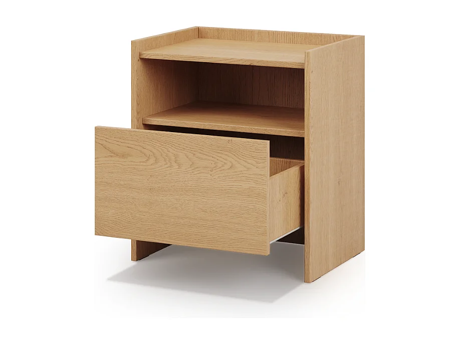 Mesa de Cabeceira AMBIHOME JANDI - Carvalho claro, C53xP38xA61cm