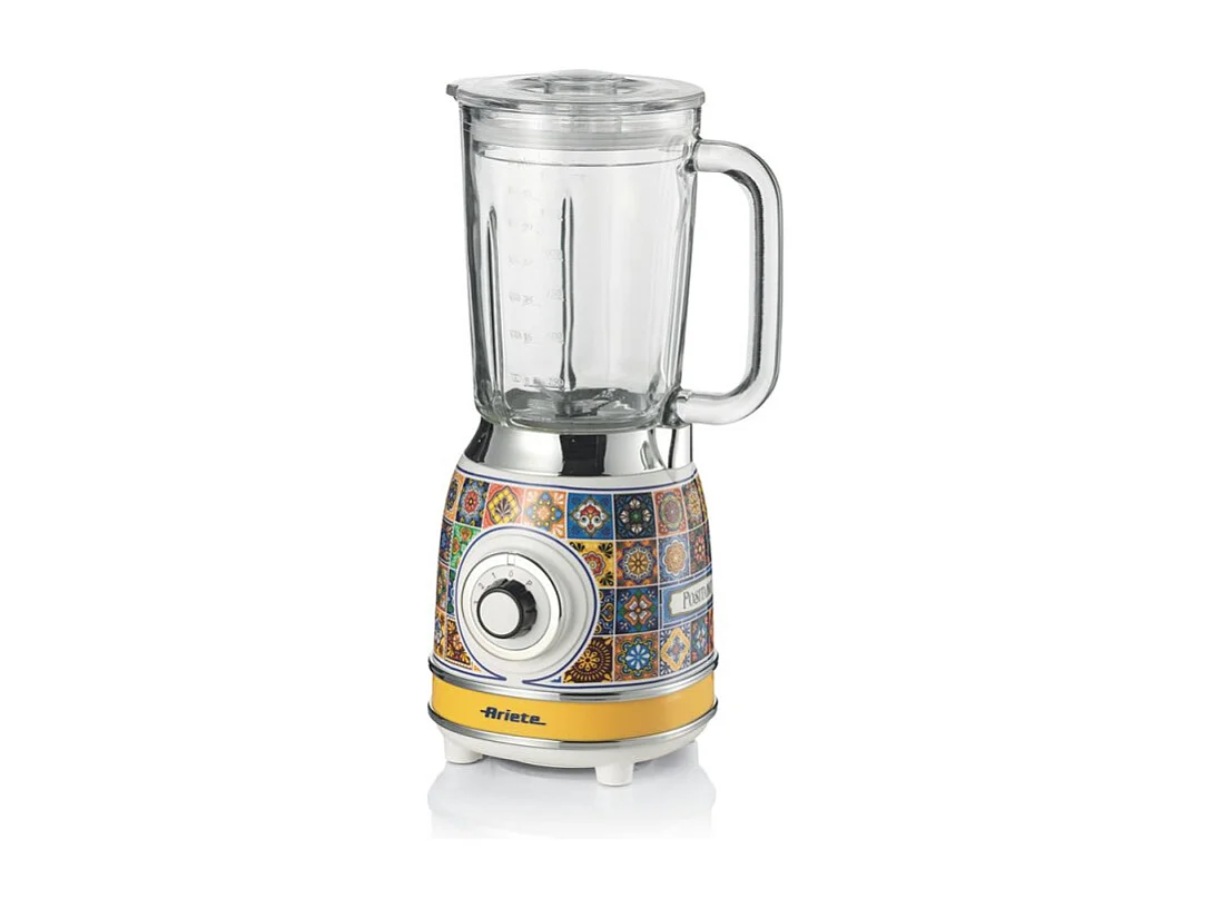 Ariete 583 Frullatore Positano con tazza in vetro da 1.5 Litri 4 Lame in Acciaio Inox 4 Velocità  Pulse 1000 Watt