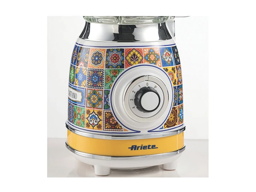 Ariete 583 Frullatore Positano con tazza in vetro da 1.5 Litri 4 Lame in Acciaio Inox 4 Velocità  Pulse 1000 Watt