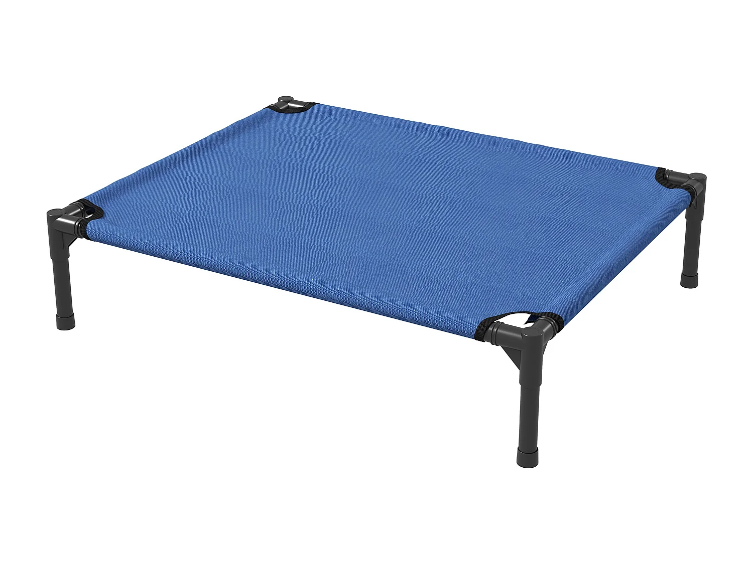 Lettino per cani rialzato pieghevole da interno ed esterno 76x61x18cm blu