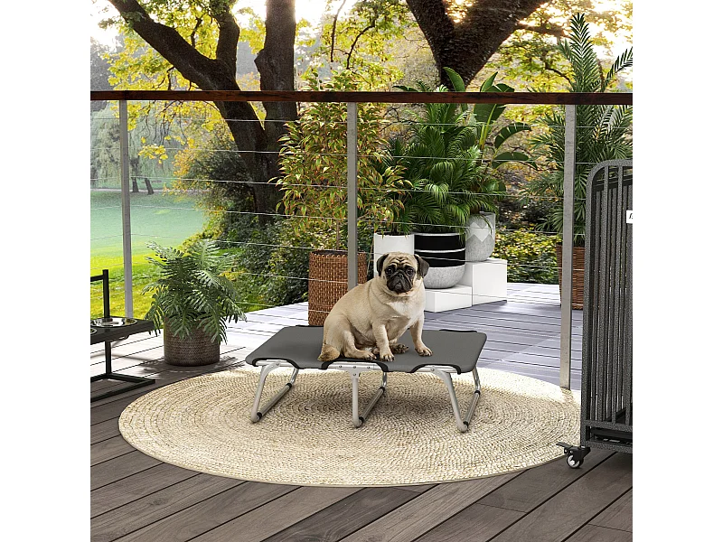 Brandina per cani piccoli pieghevole per interno ed esterno grigio