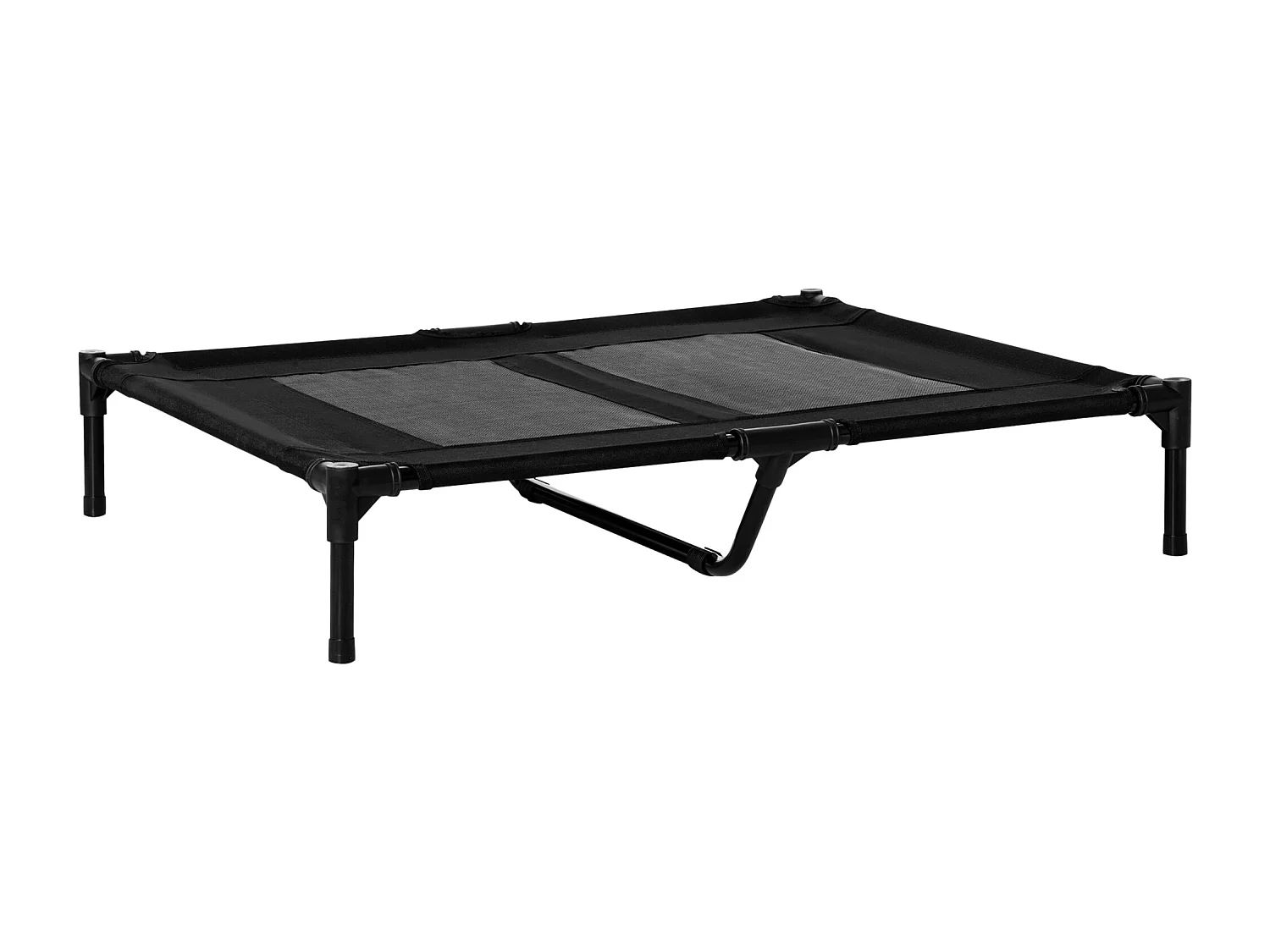 Brandina per cani grandi in metallo e tessuto con borsa di trasporto nero