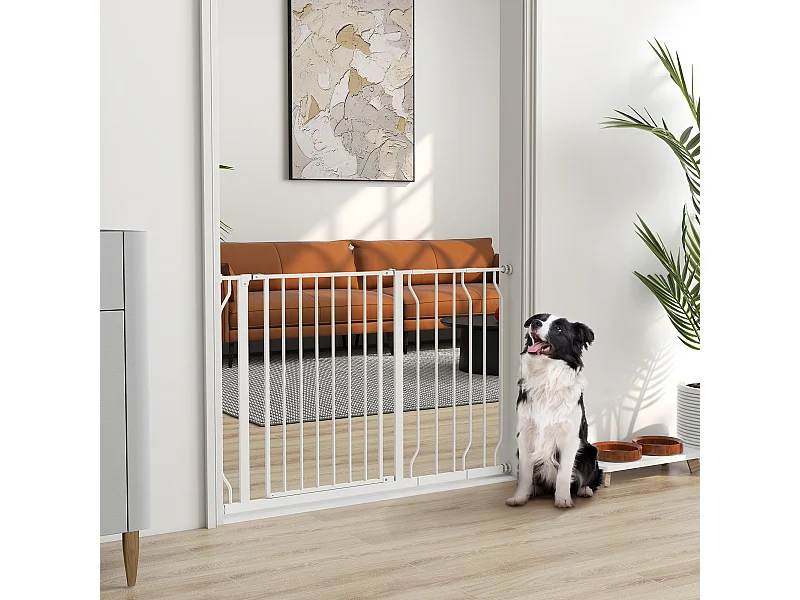 Cancelletto di sicurezza per cani estensibile 75-115cm in acciaio e abs