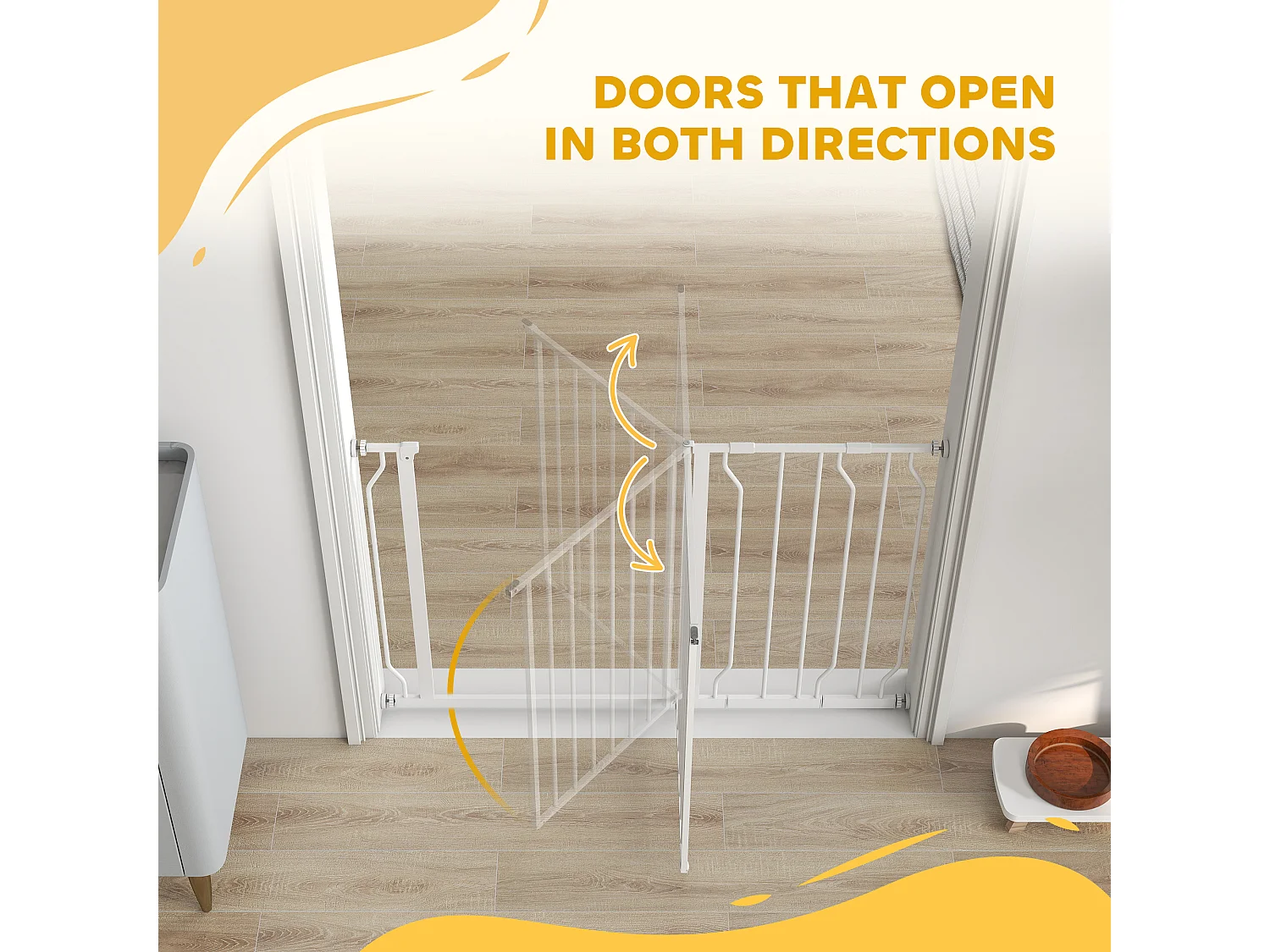 Cancelletto di sicurezza per cani estensibile 75-115cm in acciaio e abs