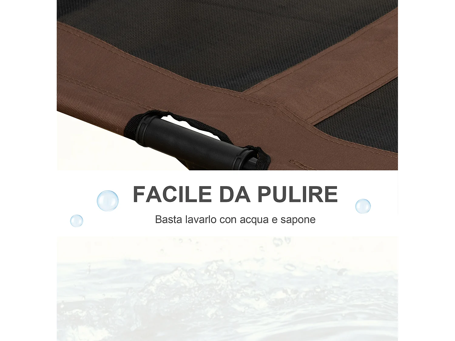 Brandina per cani grandi metallo e tessuto oxford traspirante