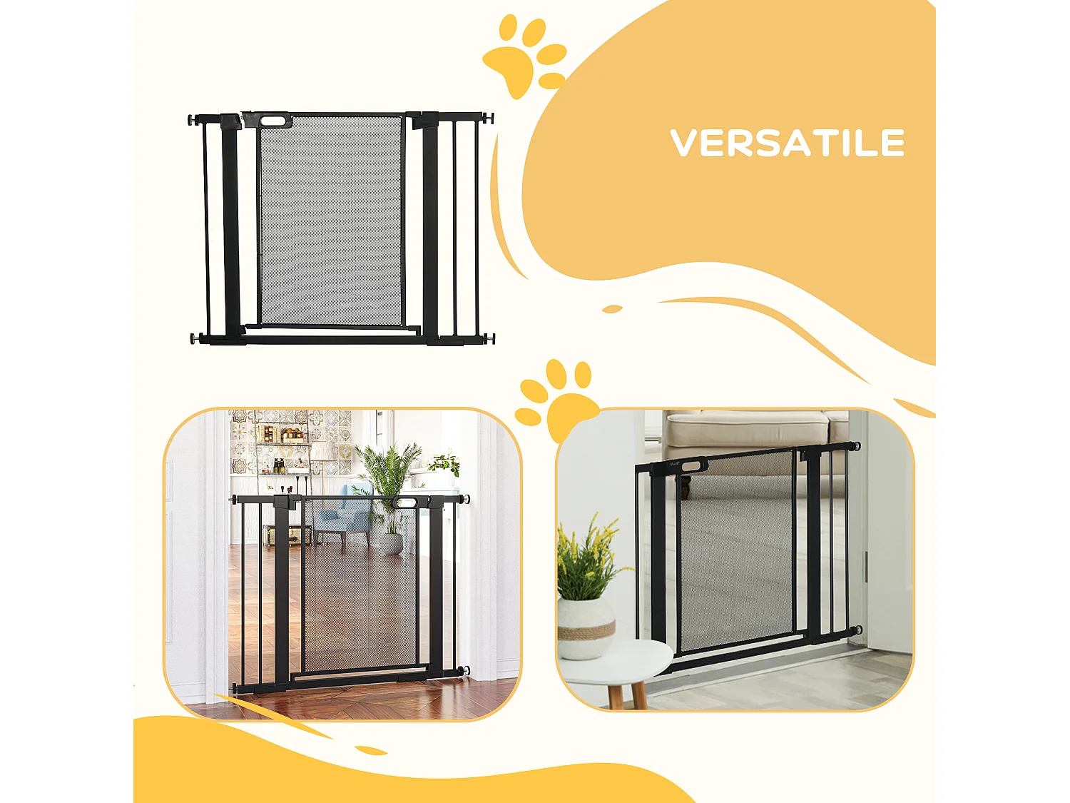 Cancellino per cani estensibile a pressione con chiusura automatica nero