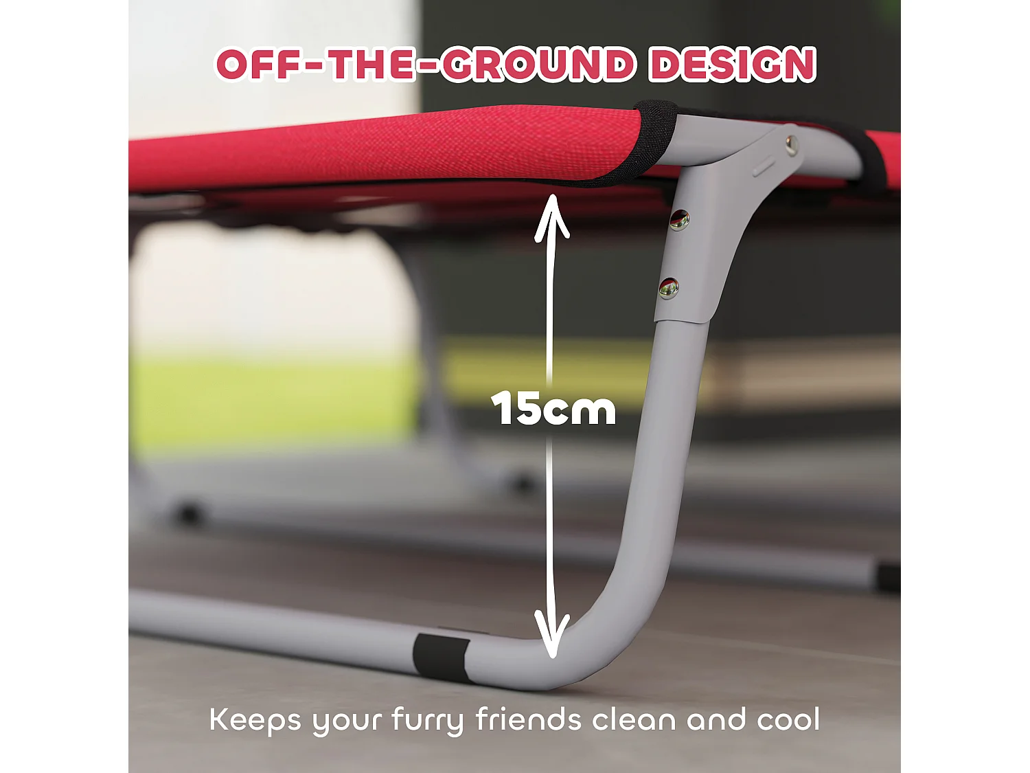 Brandina per cani piccoli pieghevole per interno ed esterno rosso