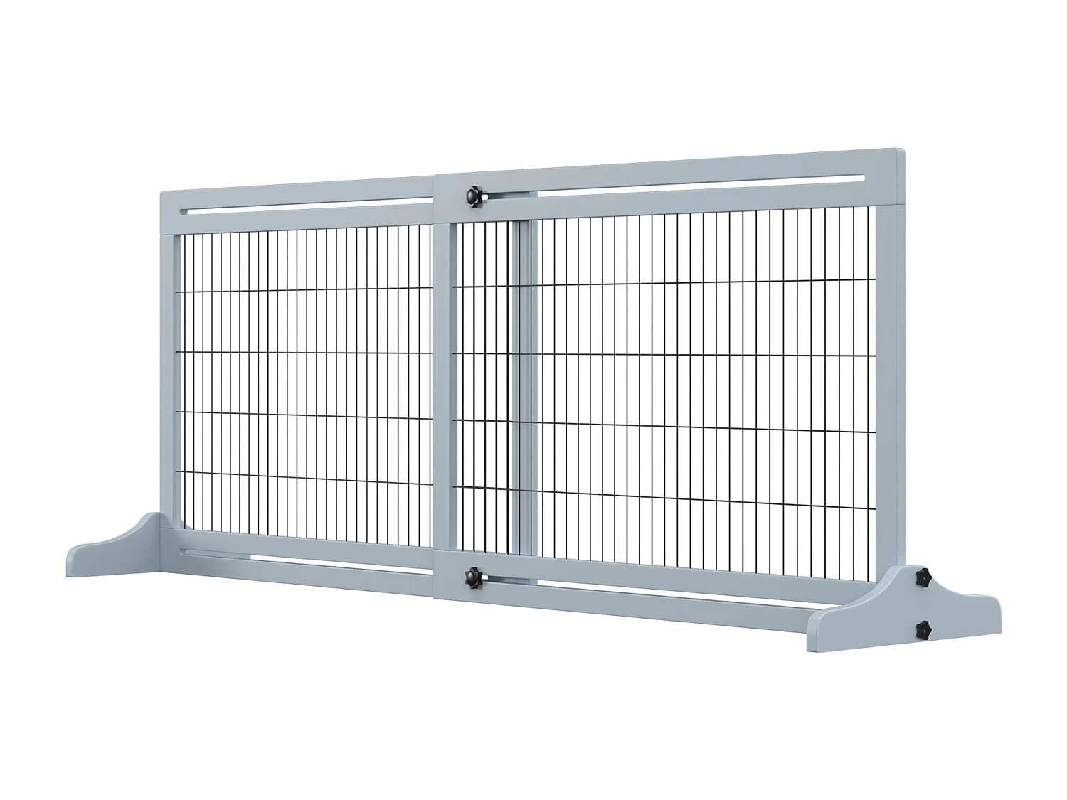 Cancellino per cani da interno estensibile 104-183cm in legno e acciaio