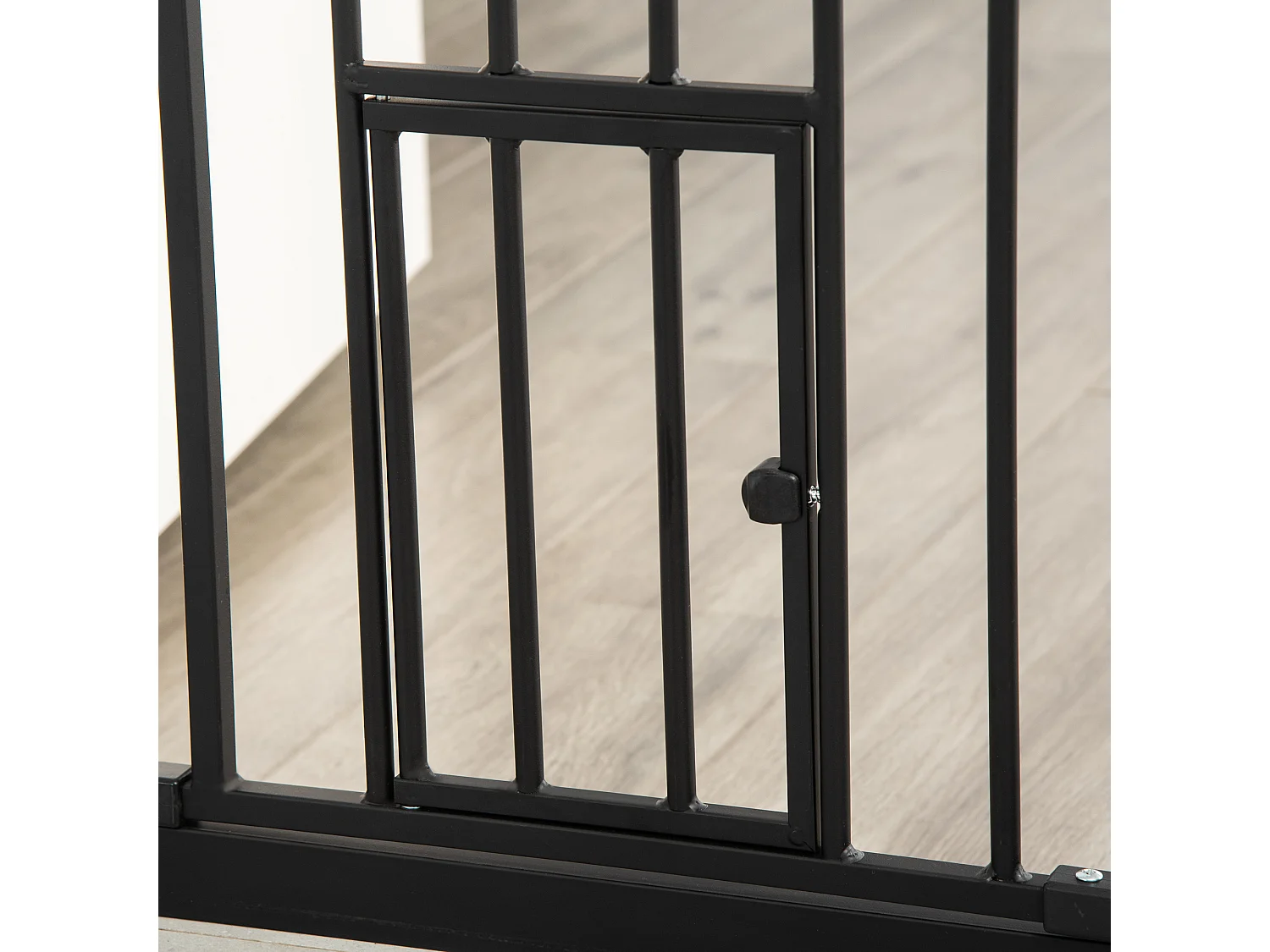 Cancelletto per cani estensibile da 74-80 cm con chiusura automatica nero