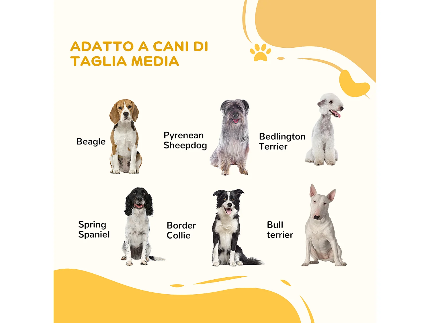 Cancelletto per cani a 3 pannelli pieghevoli con doppio blocco bianco