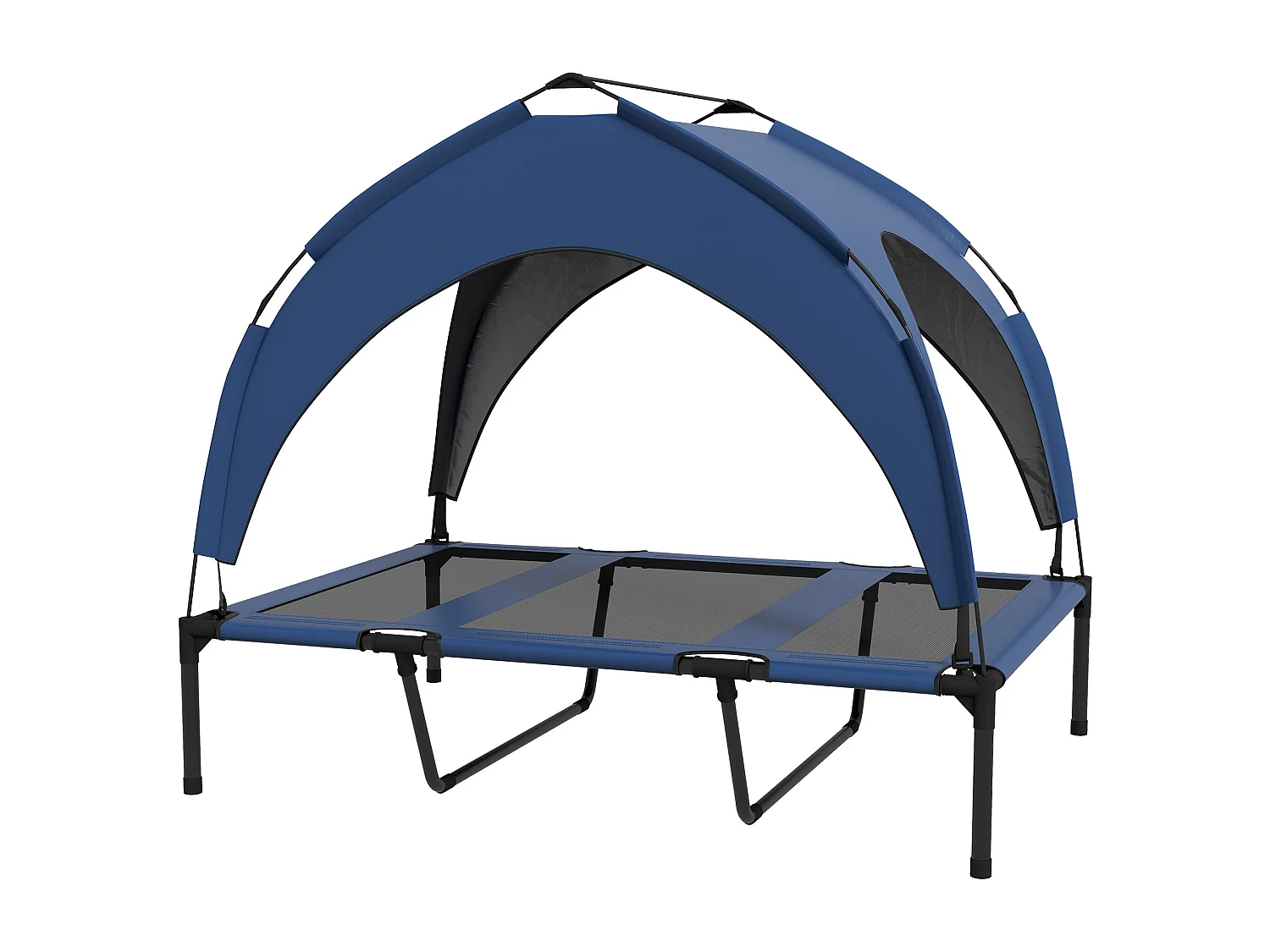 Cuccia per cani taglia grande con tettuccio protettivo blu scuro