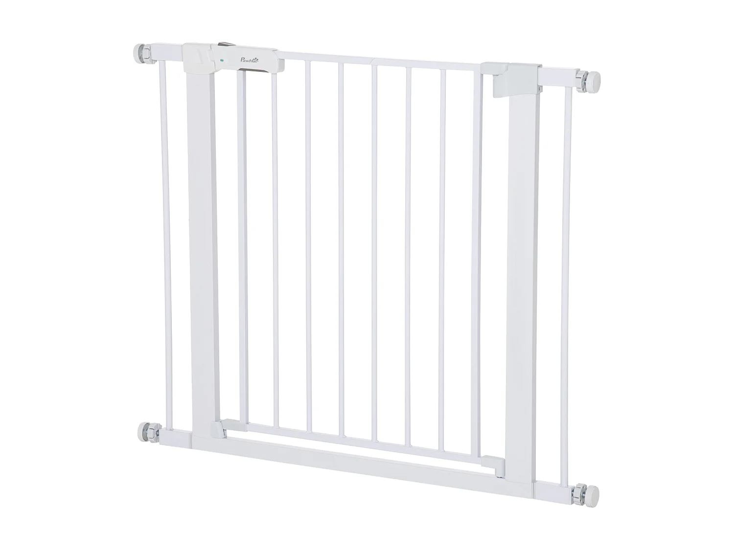 Cancelletto sicurezza cani fissaggio a pressione (largo 76-97cm) bianco