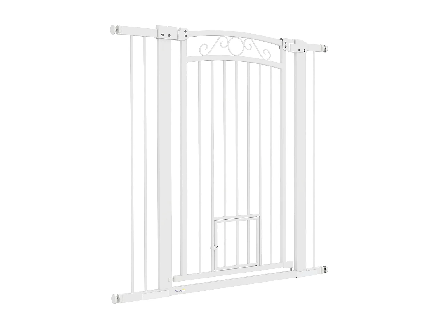 Cancellino per cani regolabile con estensioni 76-104x106cm bianco