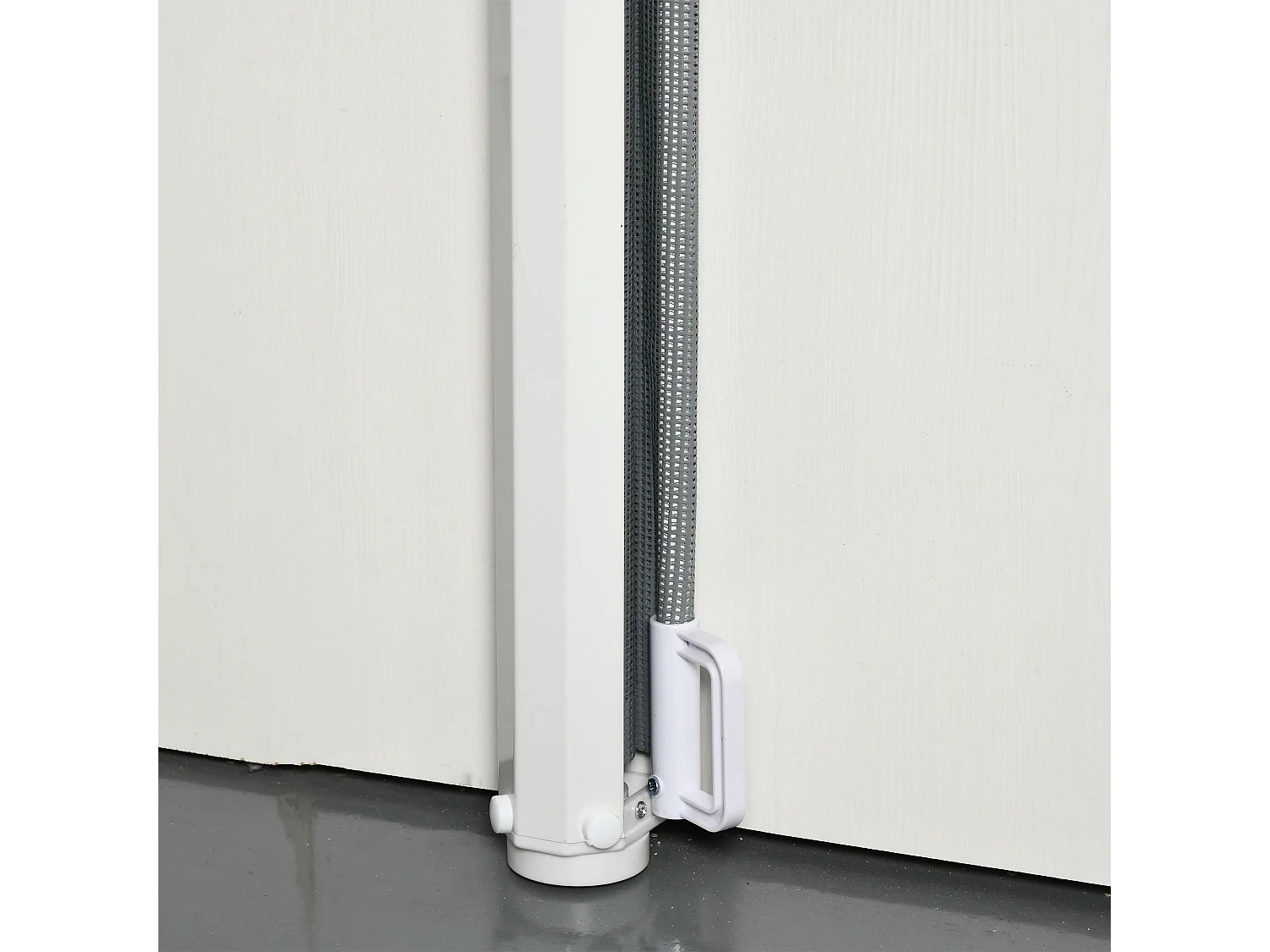 Cancellino per cani estensibile fino a 115 cm bianco e grigio