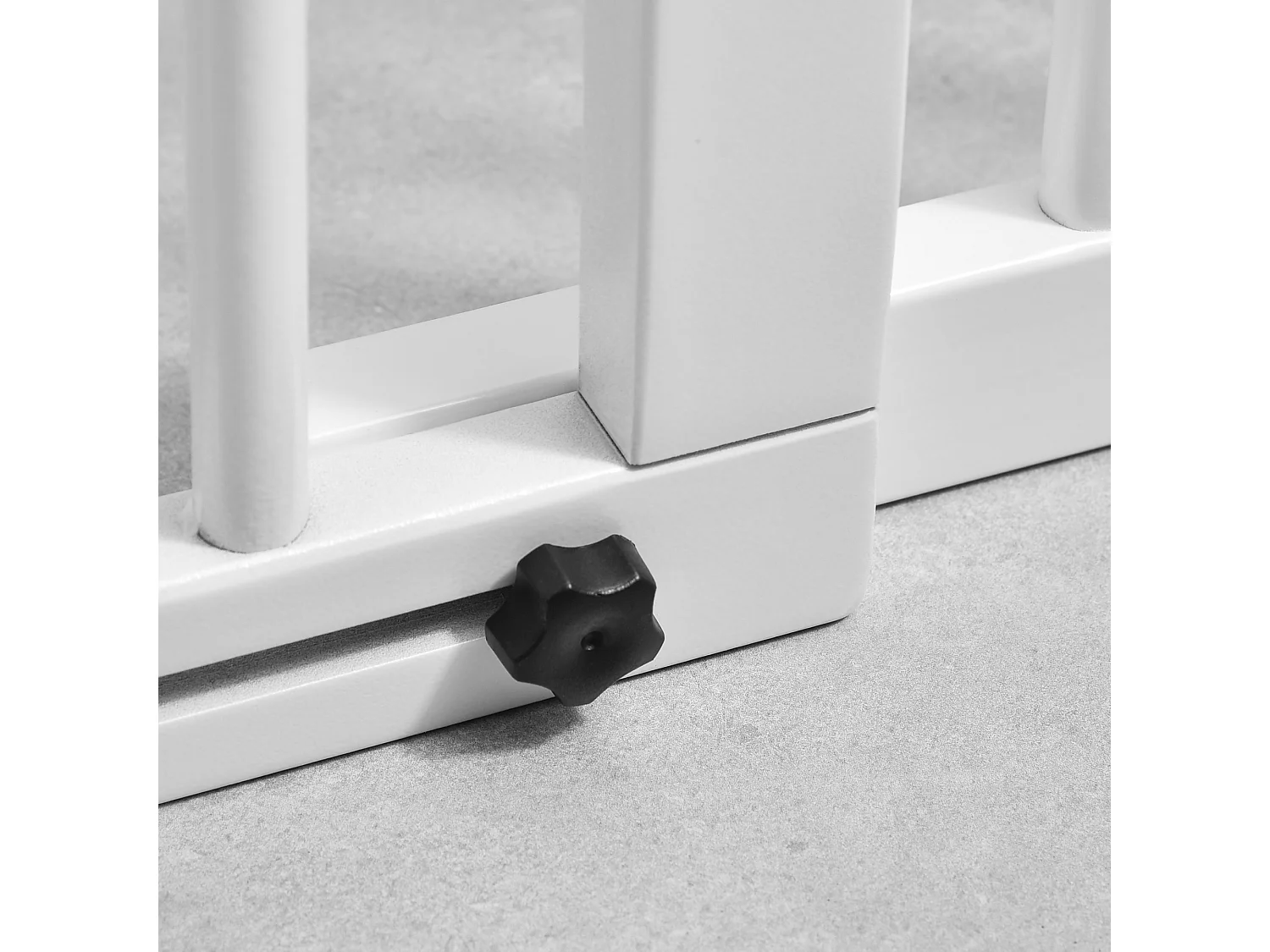 Cancellino per cani regolabile a 3 pannelli con serratura bianco