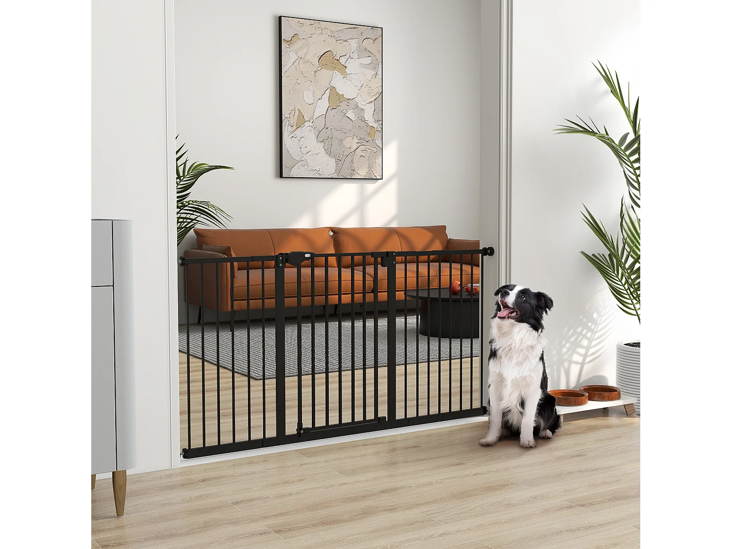 Cancellino per cani a 3 estensioni fino a 147.5 cm chiusura automatica