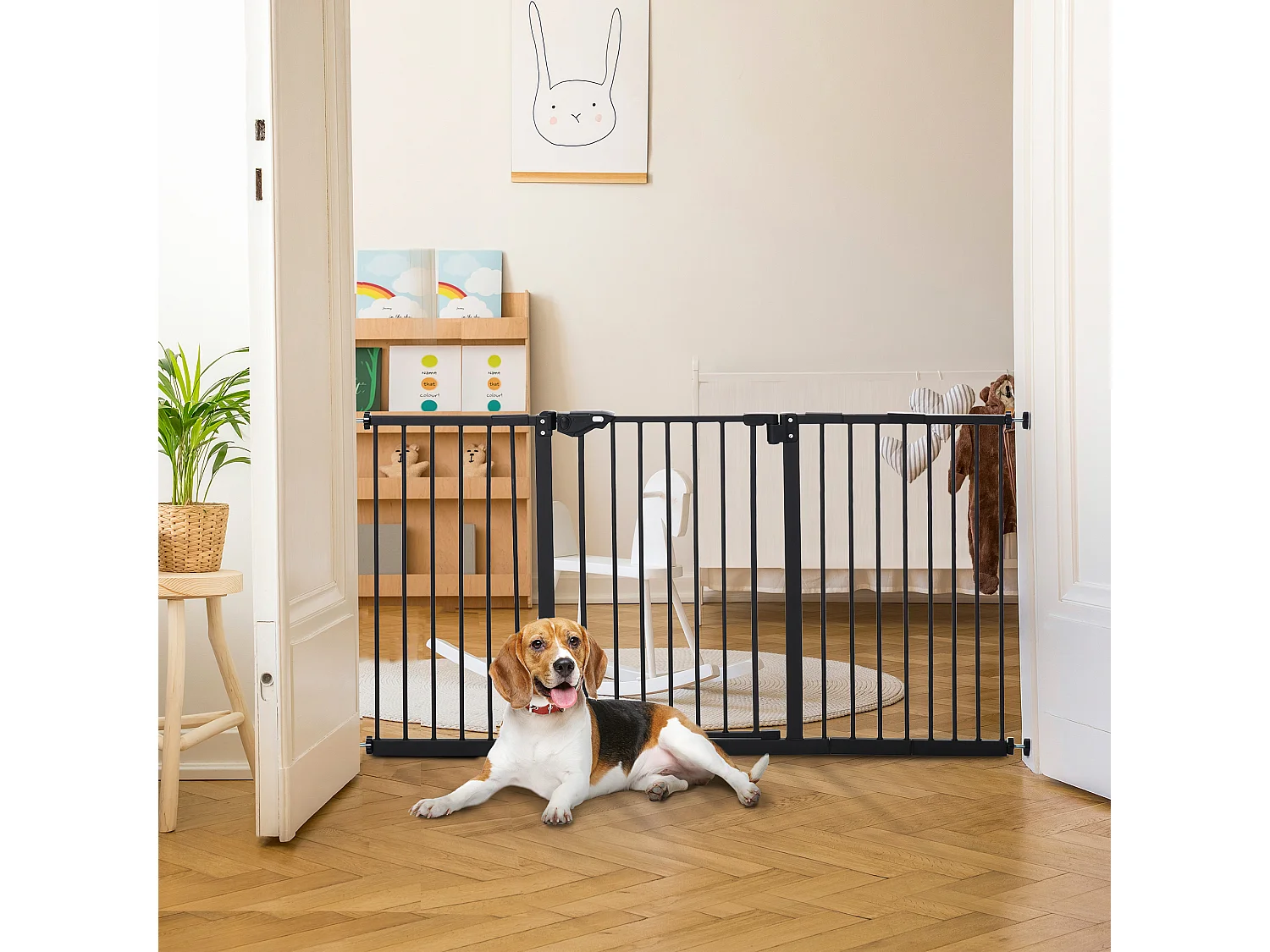 Cancellino per cani a 3 estensioni fino a 147.5 cm chiusura automatica