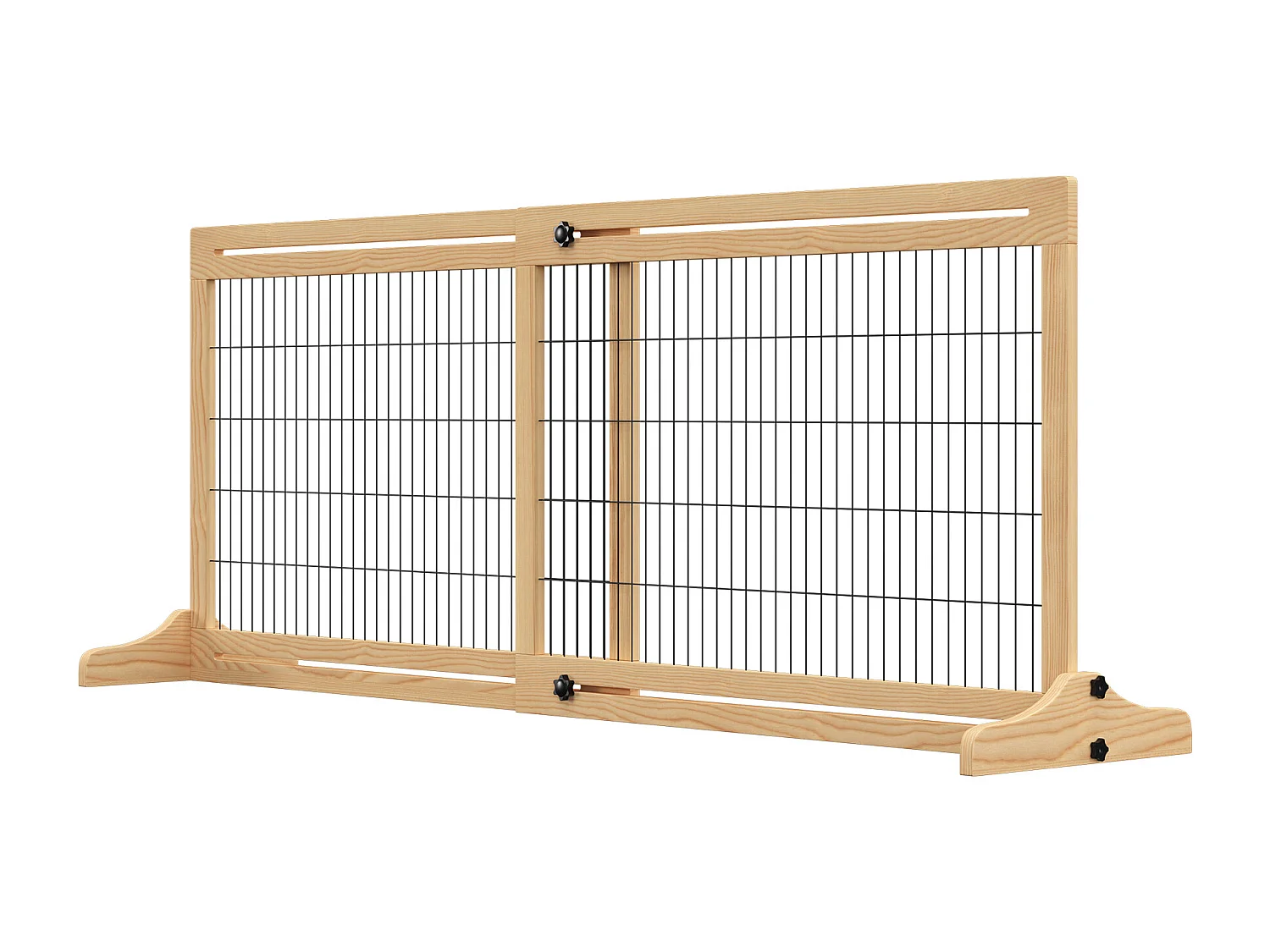 Cancellino per cani estensibile in legno da 104-183 cm colore legno