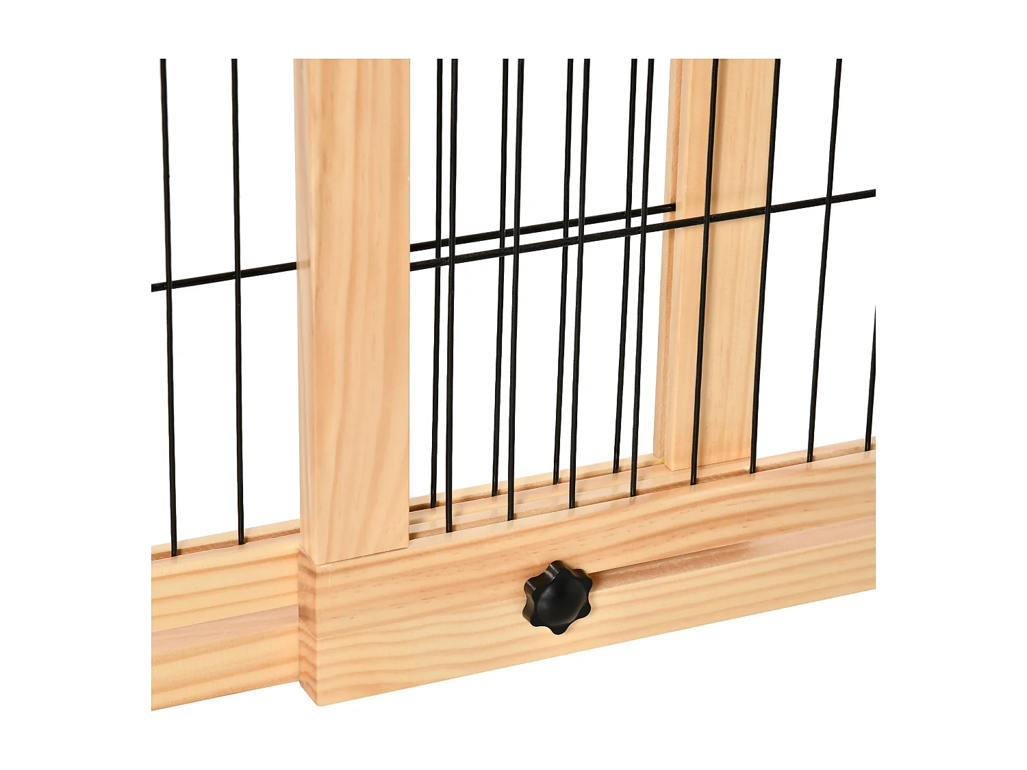 Cancellino per cani estensibile in legno da 104-183 cm colore legno