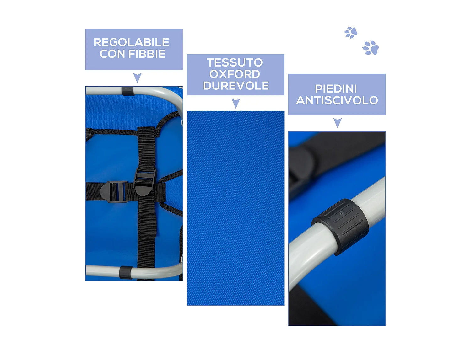 Cuccia per cani pieghevole lettino per cani taglia piccola 10 kg blu