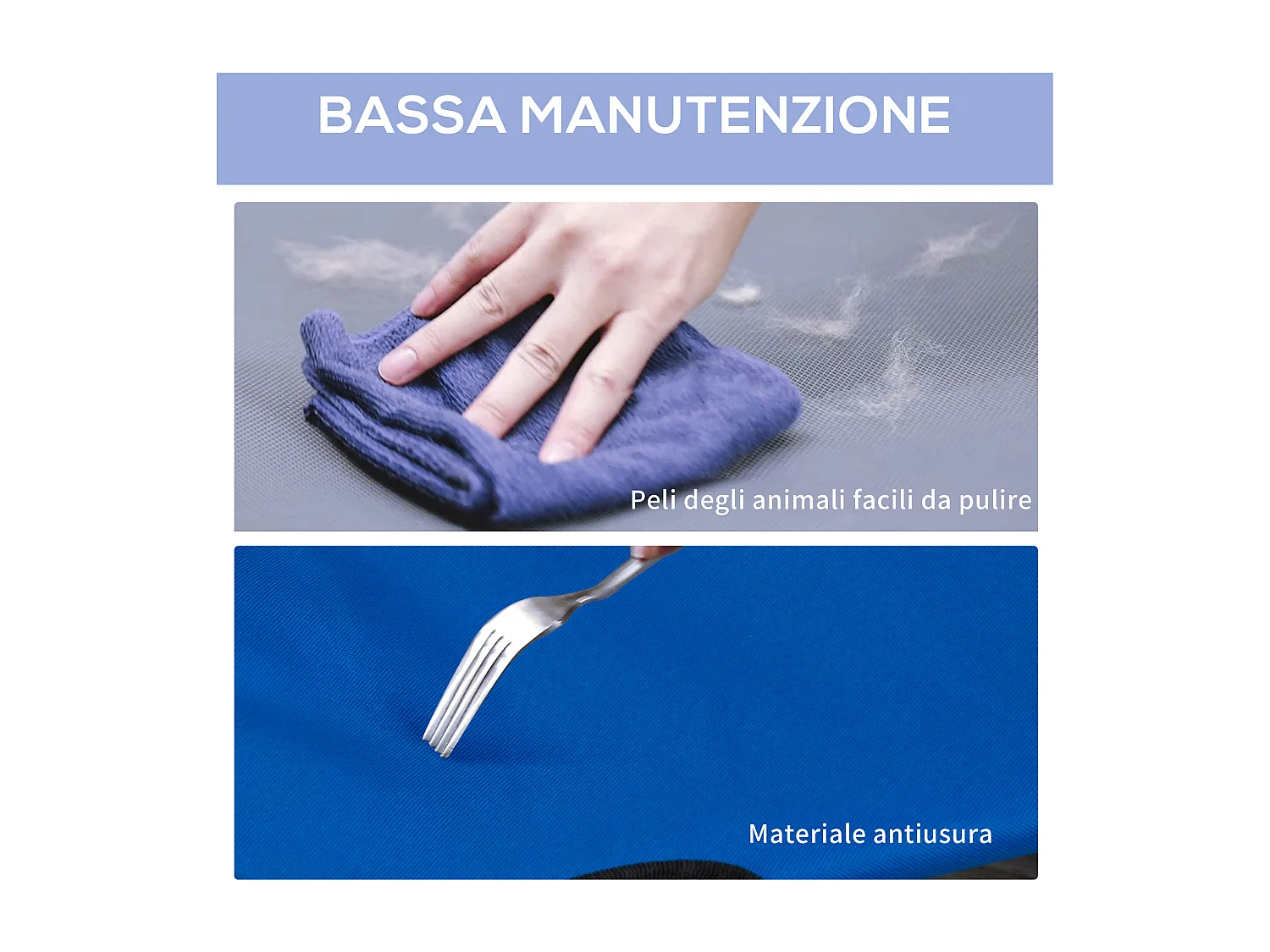 Cuccia per cani pieghevole lettino per cani taglia piccola 10 kg blu