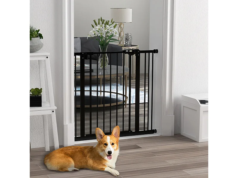 Cancellino per cani regolabile con 2 estensioni fino a 87 cm nero