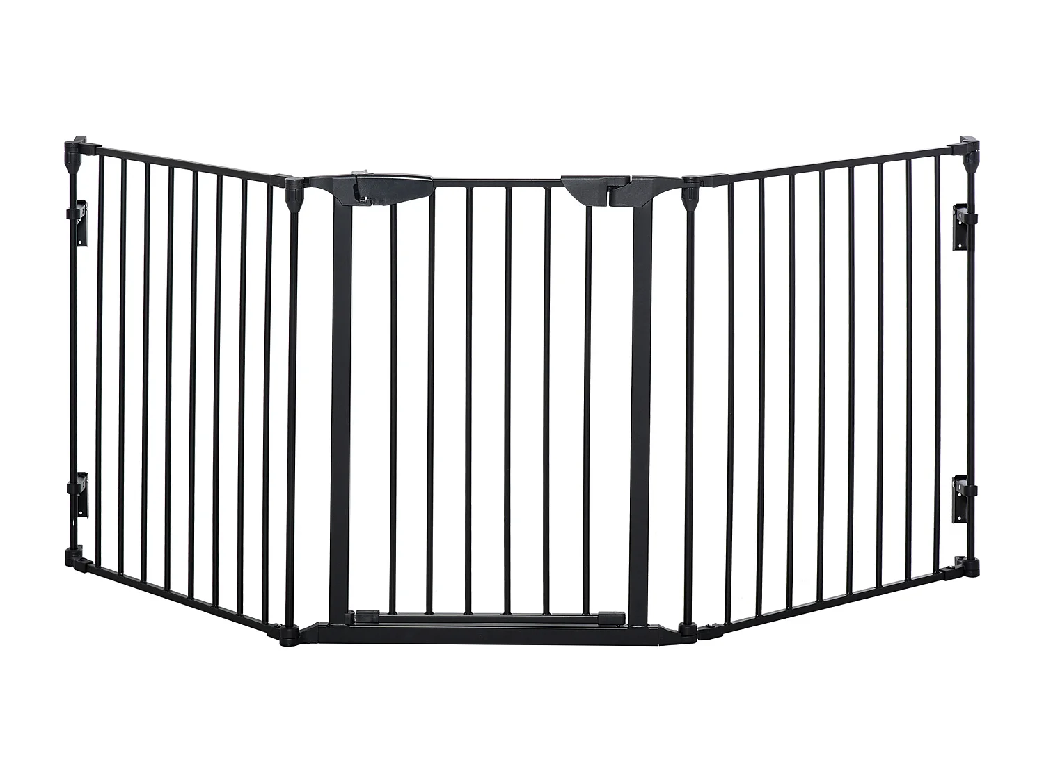 Cancellino per cani pieghevole e modulabile a 3 pannelli 180x74.5cm nero