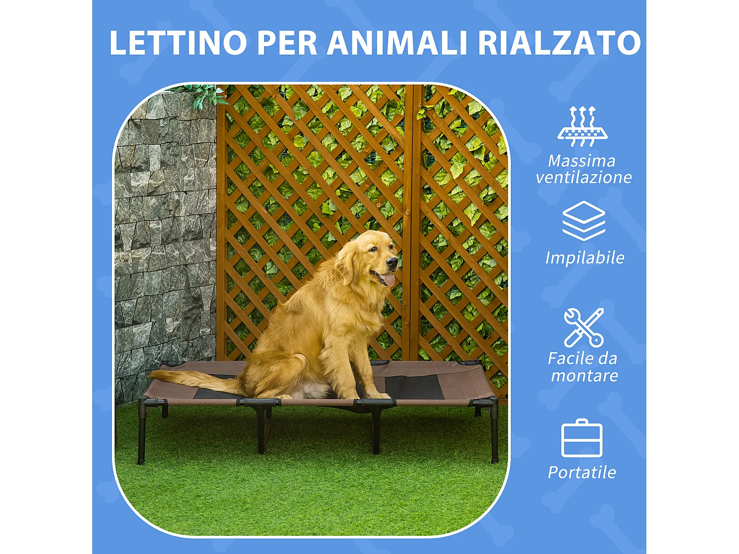 Brandina per cani in metallo e tessuto oxford sacca di trasporto