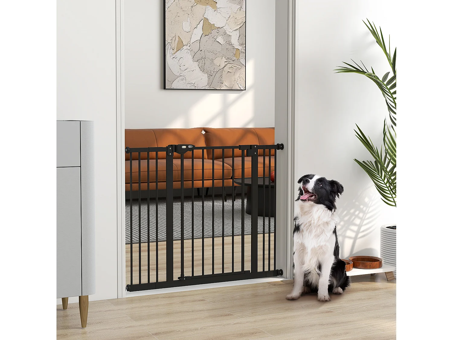 Cancellino per cani regolabile con 2 estensioni fino a 100 cm nero