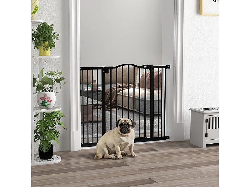 Cancellino per cani estensibile e regolabile 74-100 cm nero