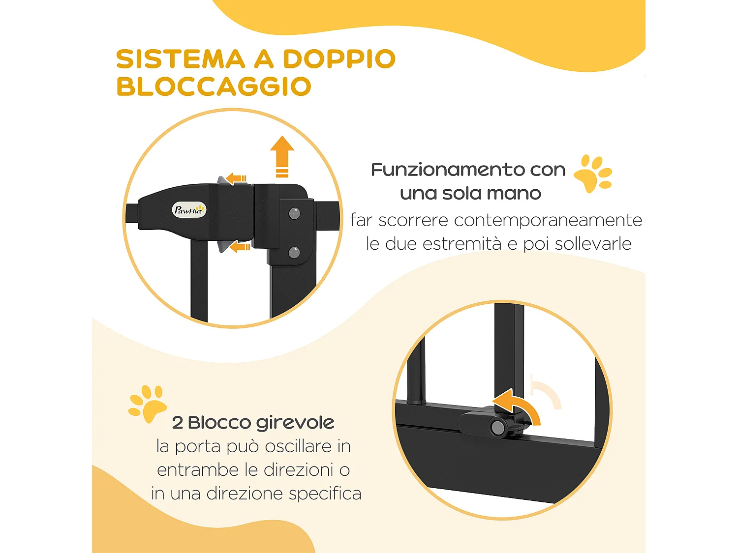 Cancellino per cani estensibile e regolabile 74-100 cm nero