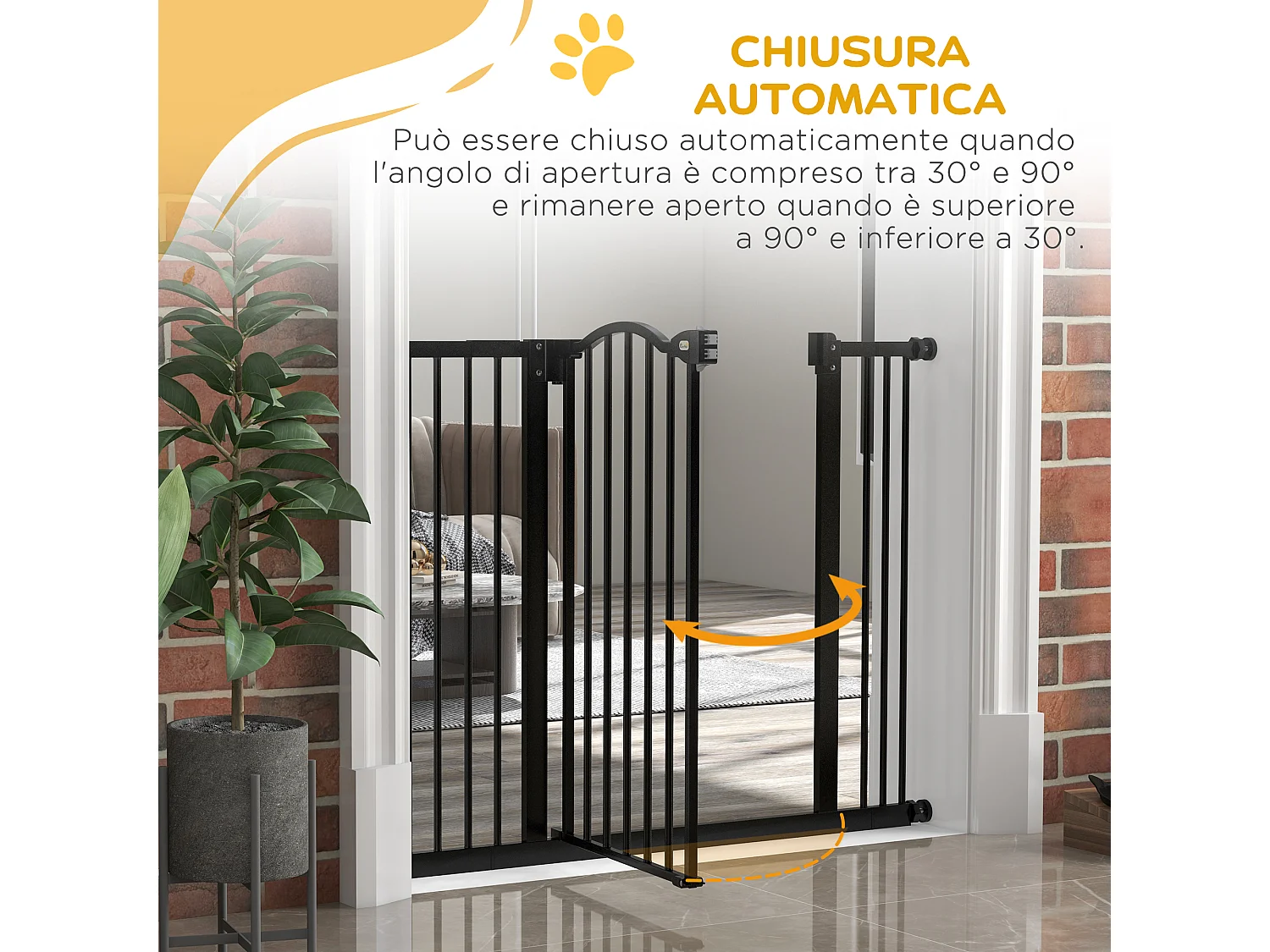 Cancellino per cani estensibile e regolabile 74-100 cm nero