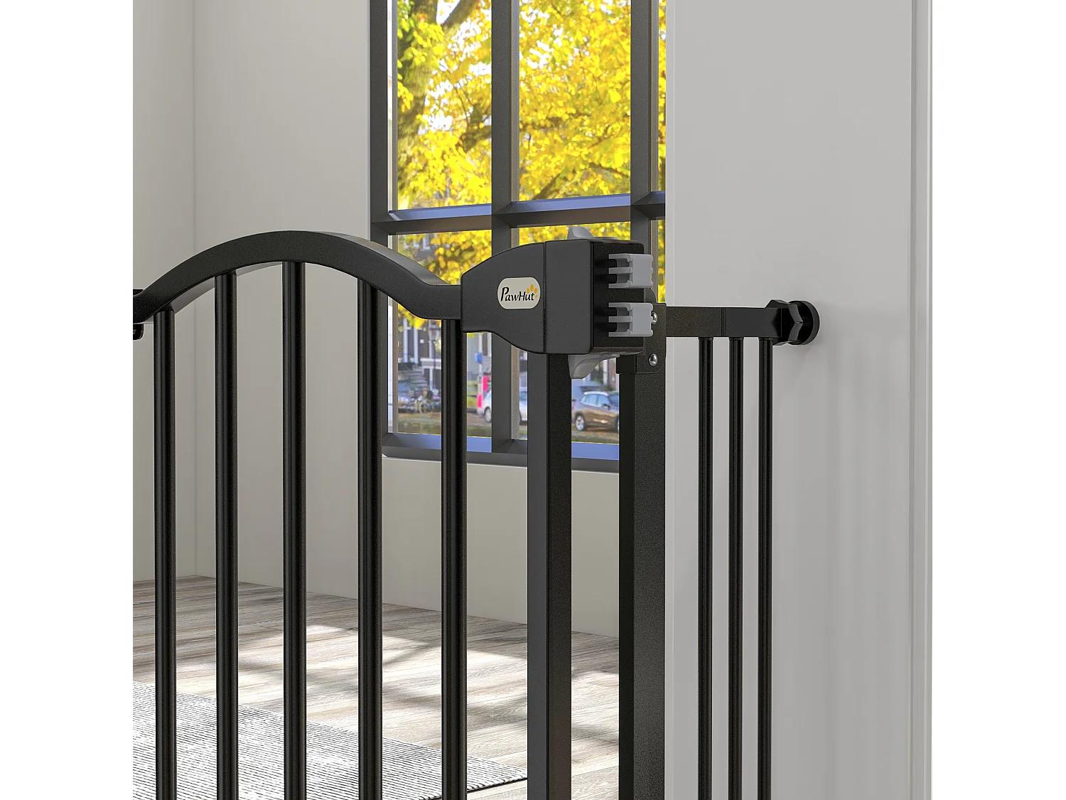 Cancellino per cani estensibile e regolabile 74-100 cm nero