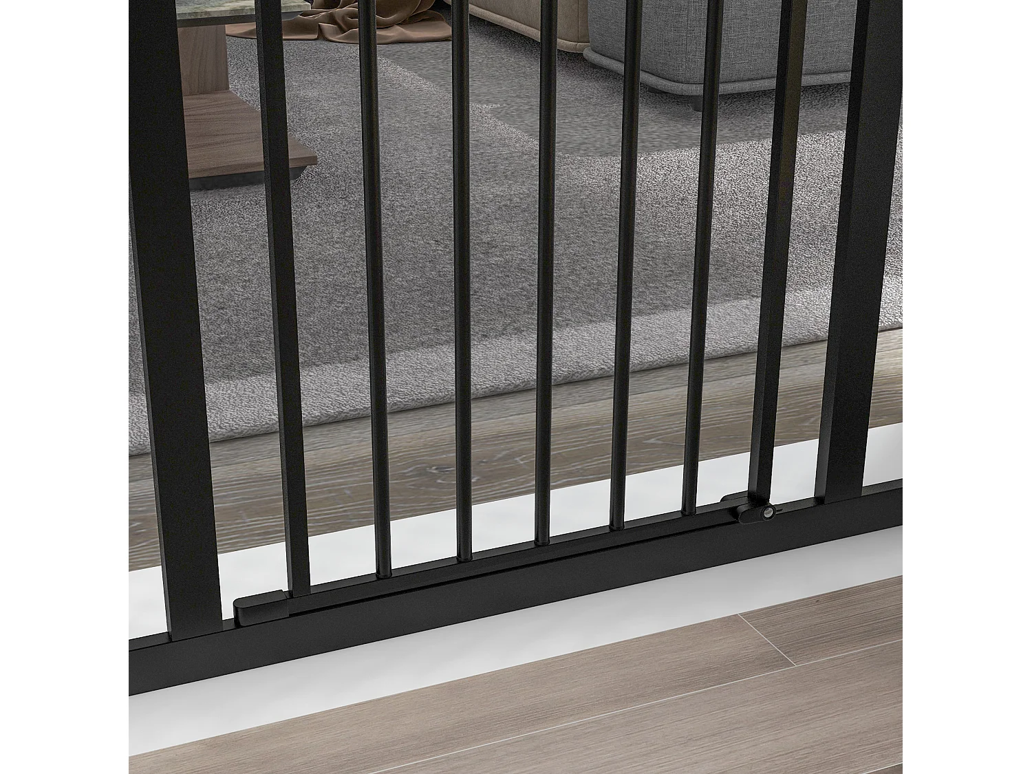 Cancellino per cani estensibile e regolabile 74-100 cm nero