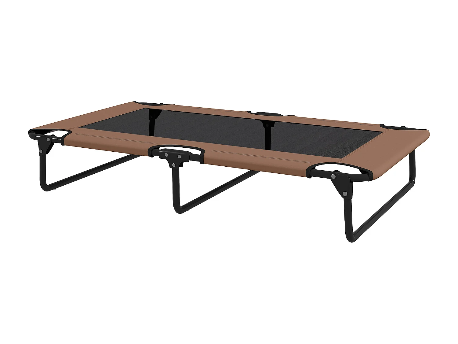 Letto per cani grandi pieghevole con tessuto a rete, 107x61x20cm, marrone