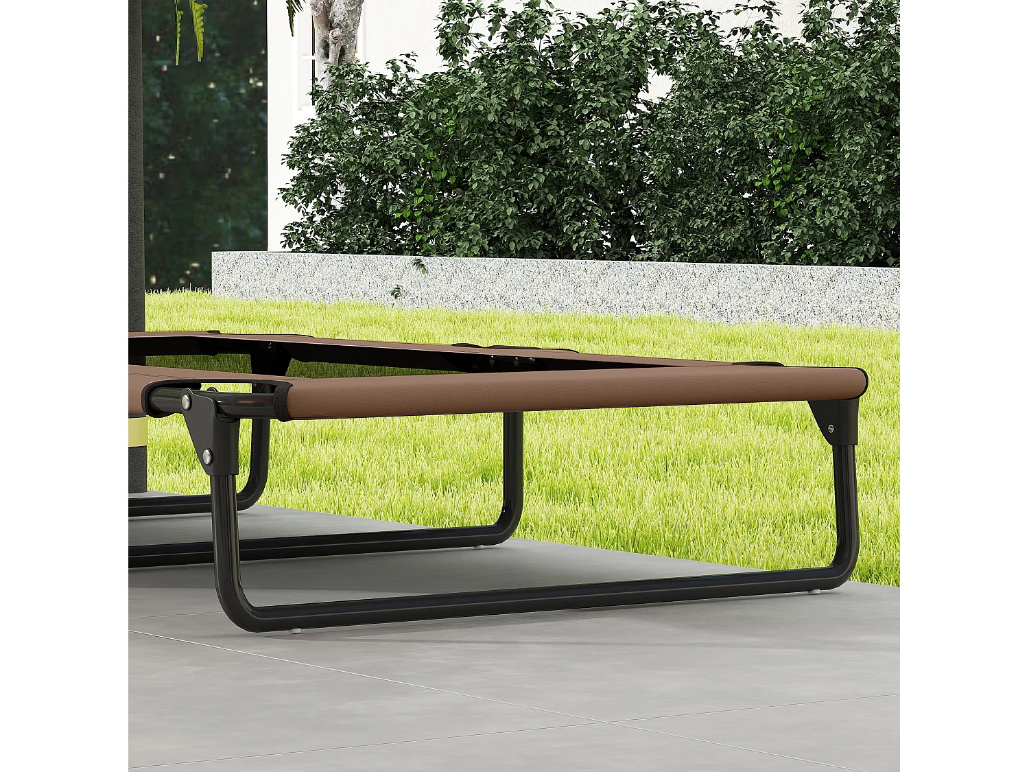 Letto per cani grandi pieghevole con tessuto a rete, 107x61x20cm, marrone