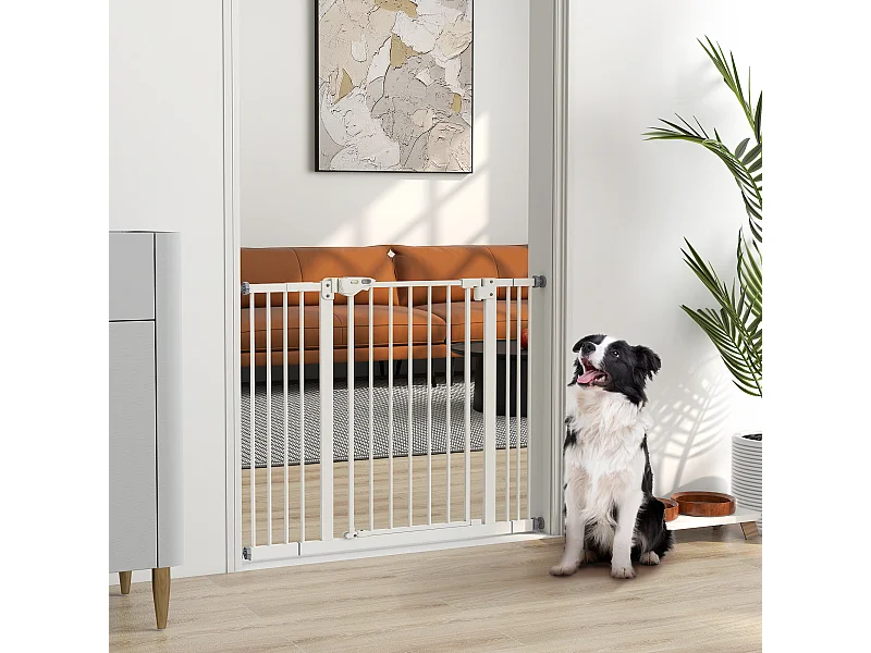 Cancellino per cani regolabile con 2 estensioni fino a 100 cm bianco